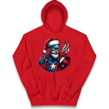 Captain America Santa kids hoodie