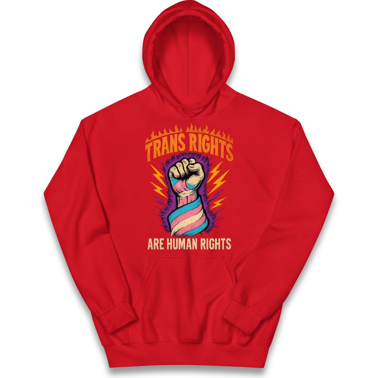 Trans Rights Are Human Rights kids hoodie