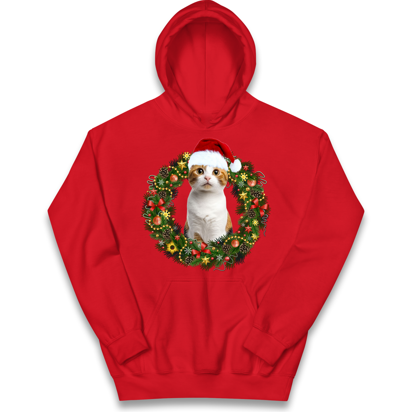 Cat Christmas kids hoodie