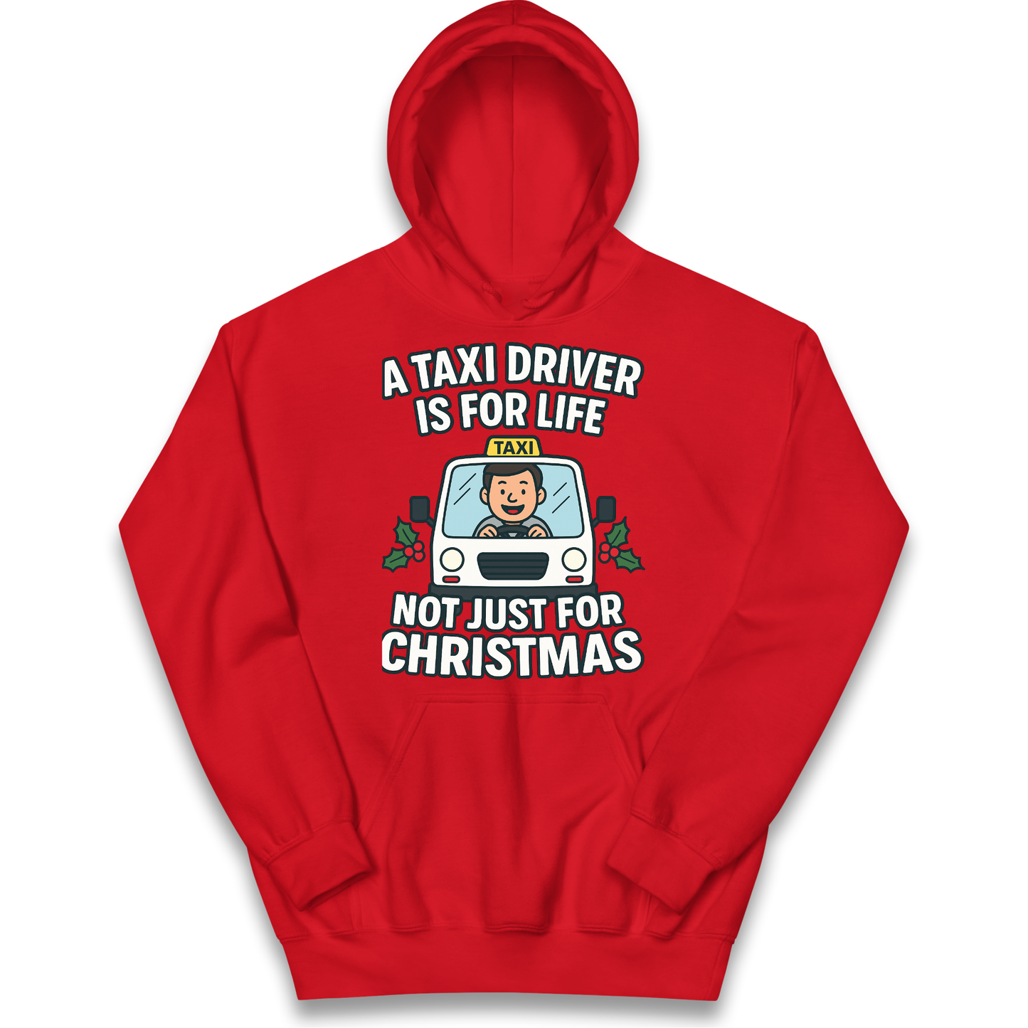 Taxi Driver Christmas Kids Hoodie