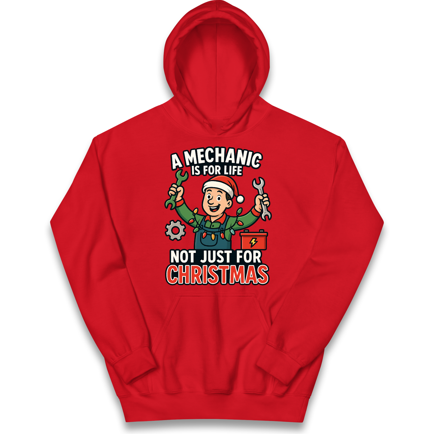 Mechanic Christmas Kids Hoodie
