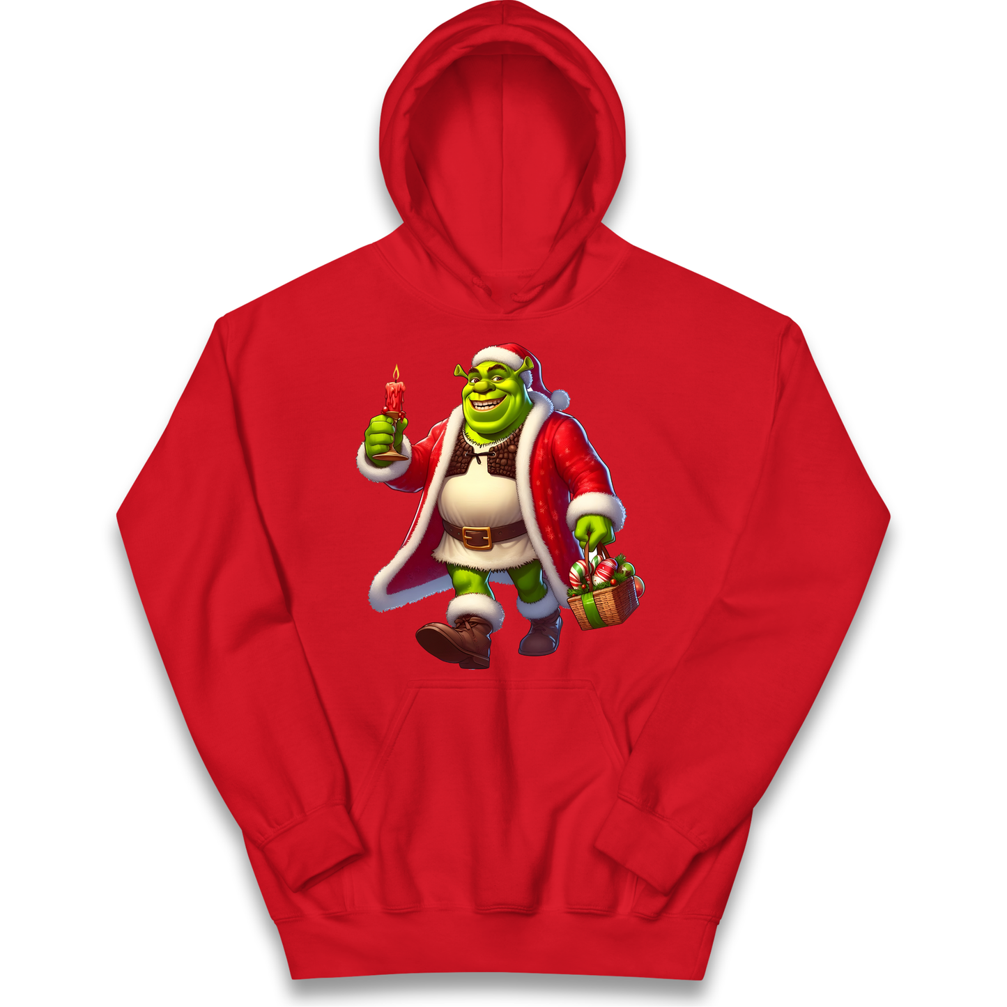 Shrek Santa Candle kids hoodie