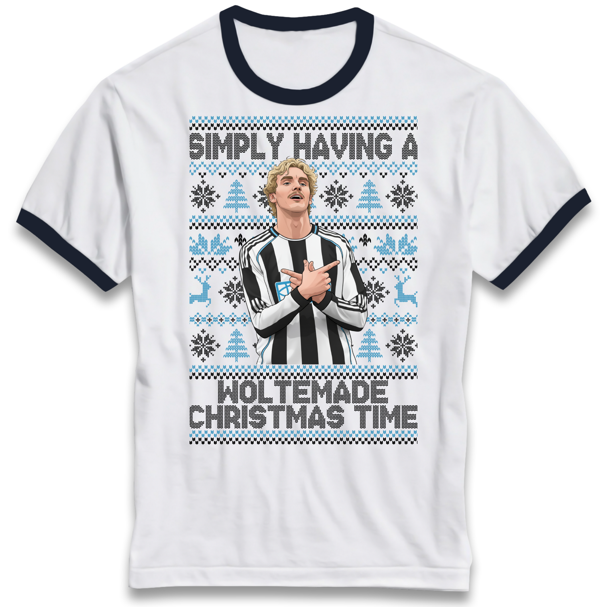Newcastle united Christmas Ringer T Shirt