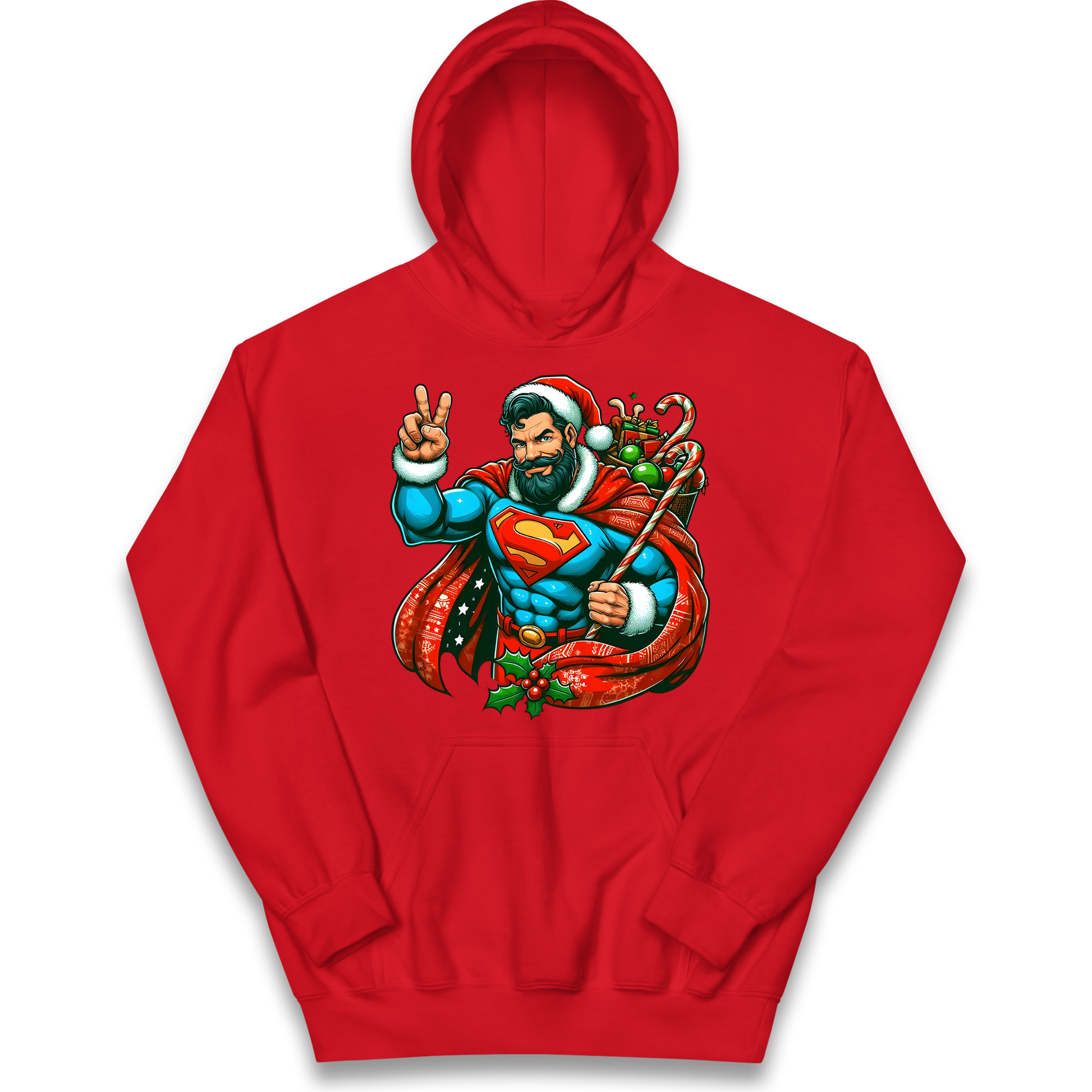 Superman Santa kids hoodie