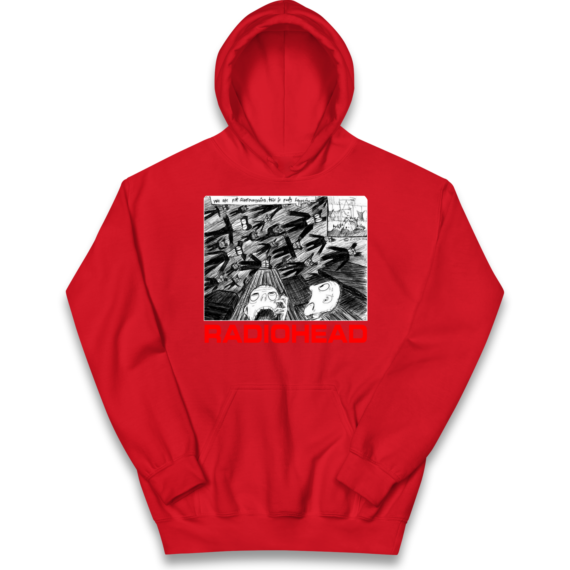Radiohead We Are Not Screaming kids hoodie