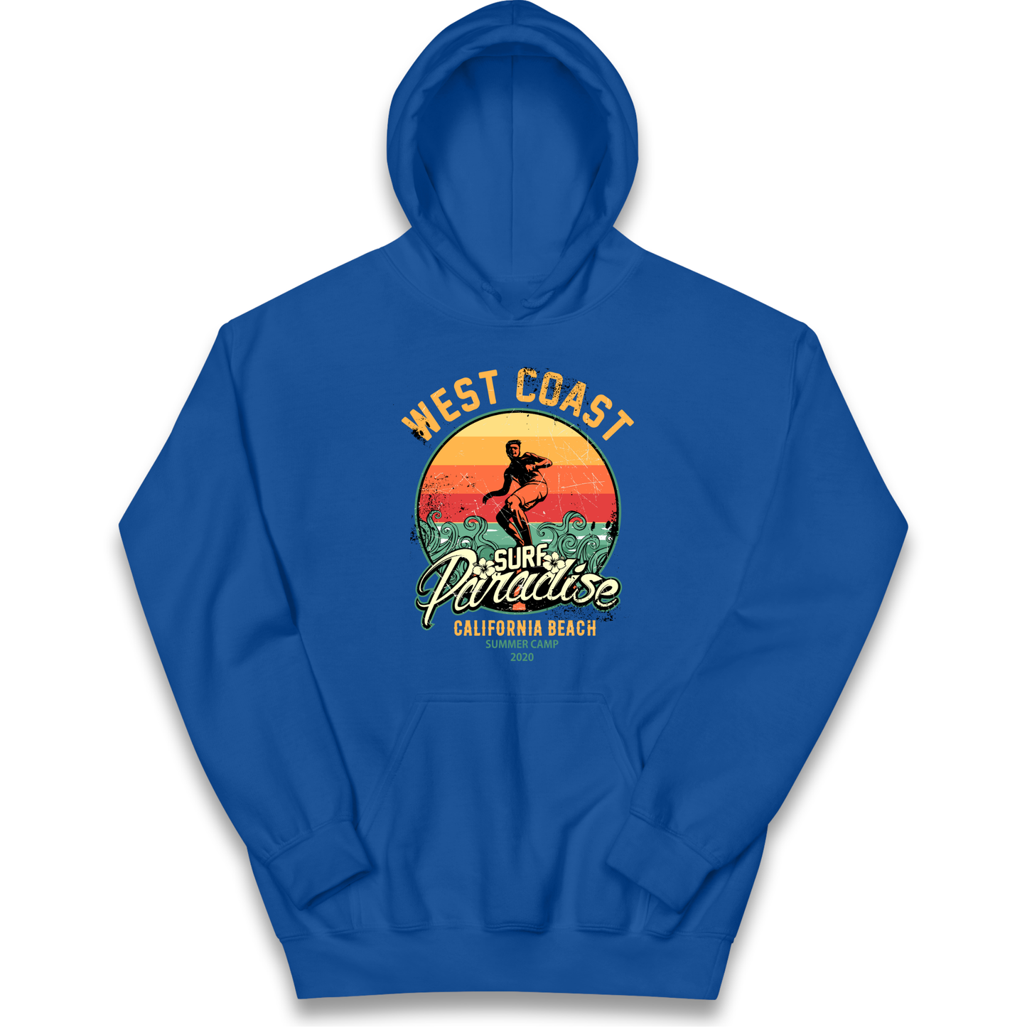 West Coast Surf Paradise kids hoodie