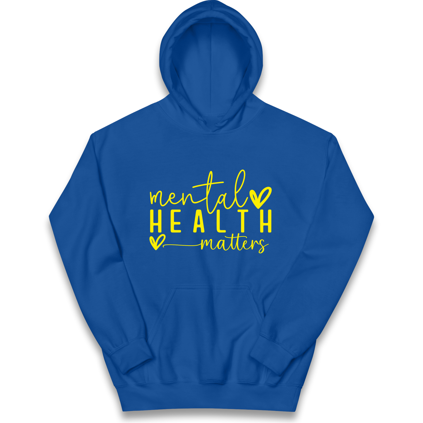 Yellow Mental Health kids hoodie