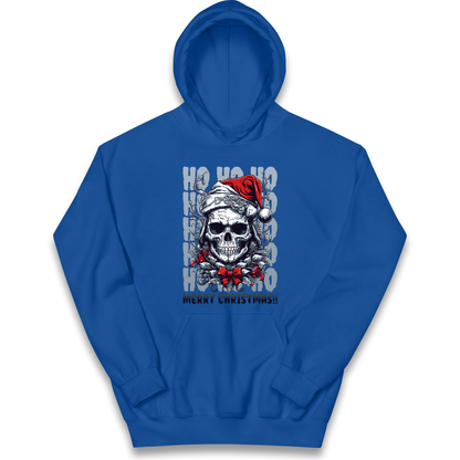 HO HO HO Santa Skelington Christmas kids hoodie