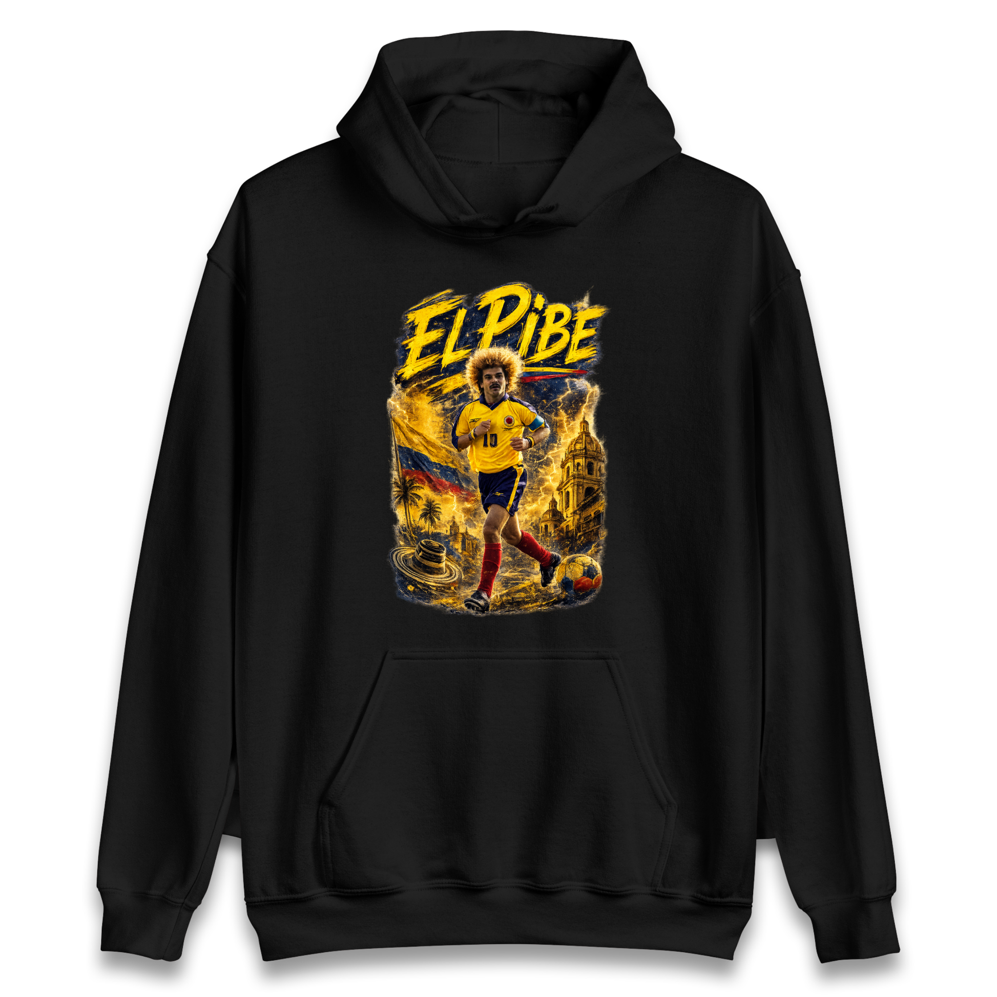Carlos Valderrama Colombia Football Hoodie