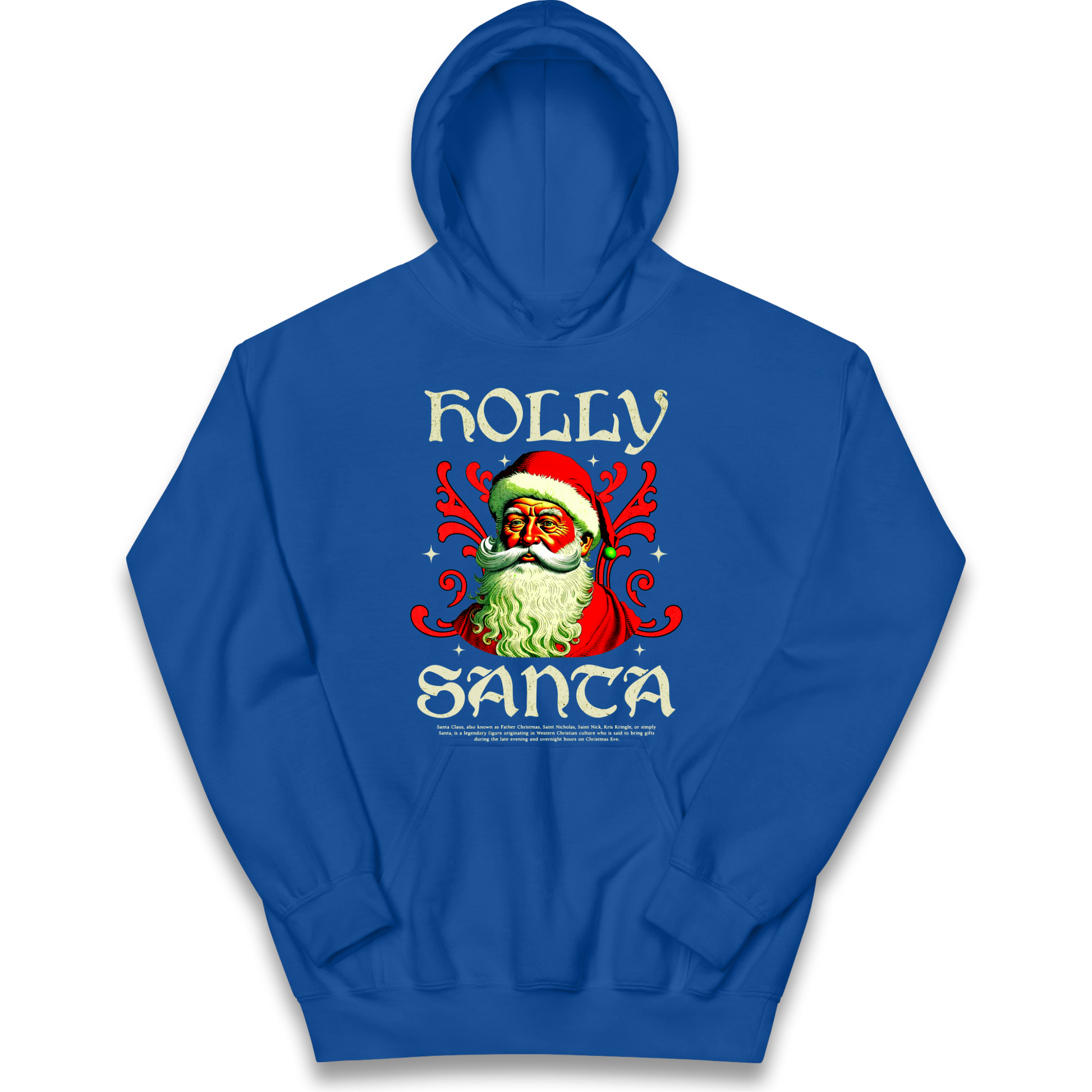 Holly Santa Christmas kids hoodie
