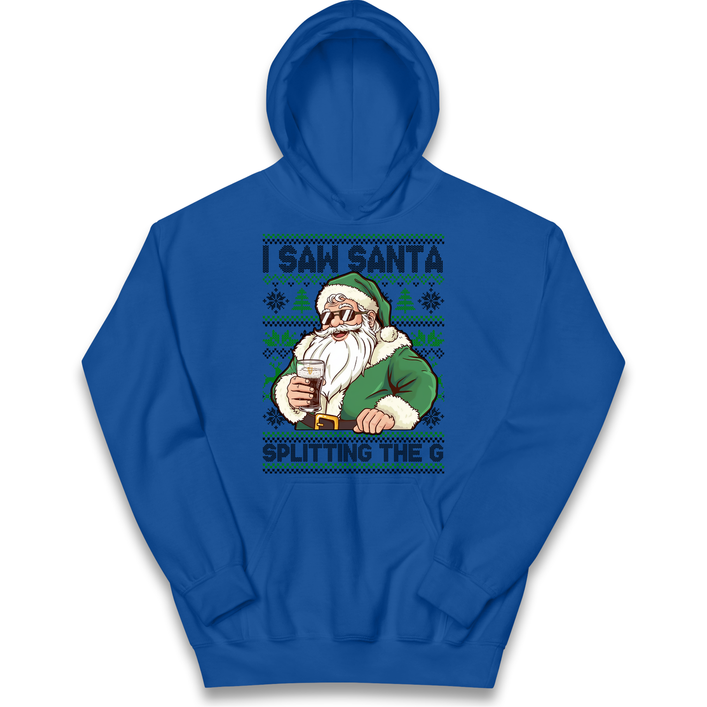 Santa Splitting The G Kids Hoodie