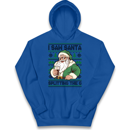 Santa Splitting The G Kids Hoodie