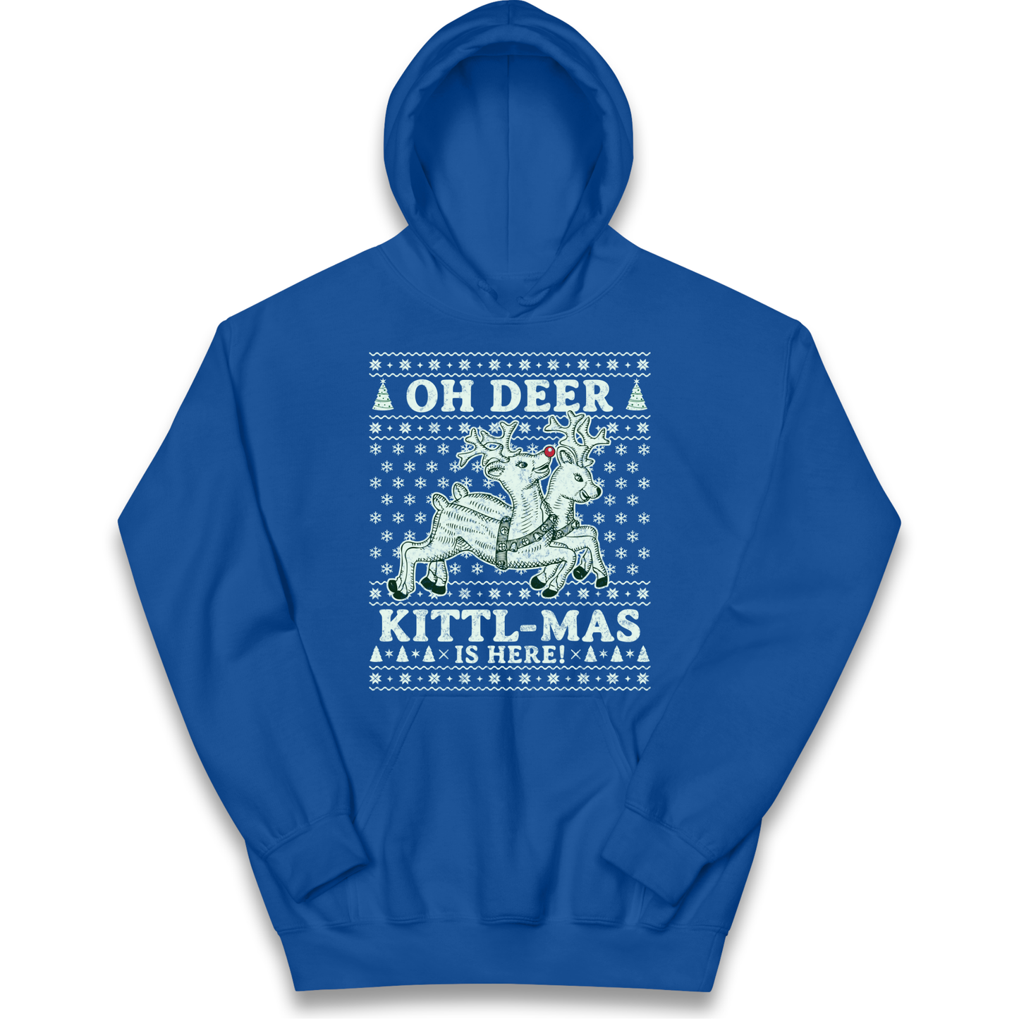 Oh Deer Kittl Mas Is Here Christmas kids hoodie