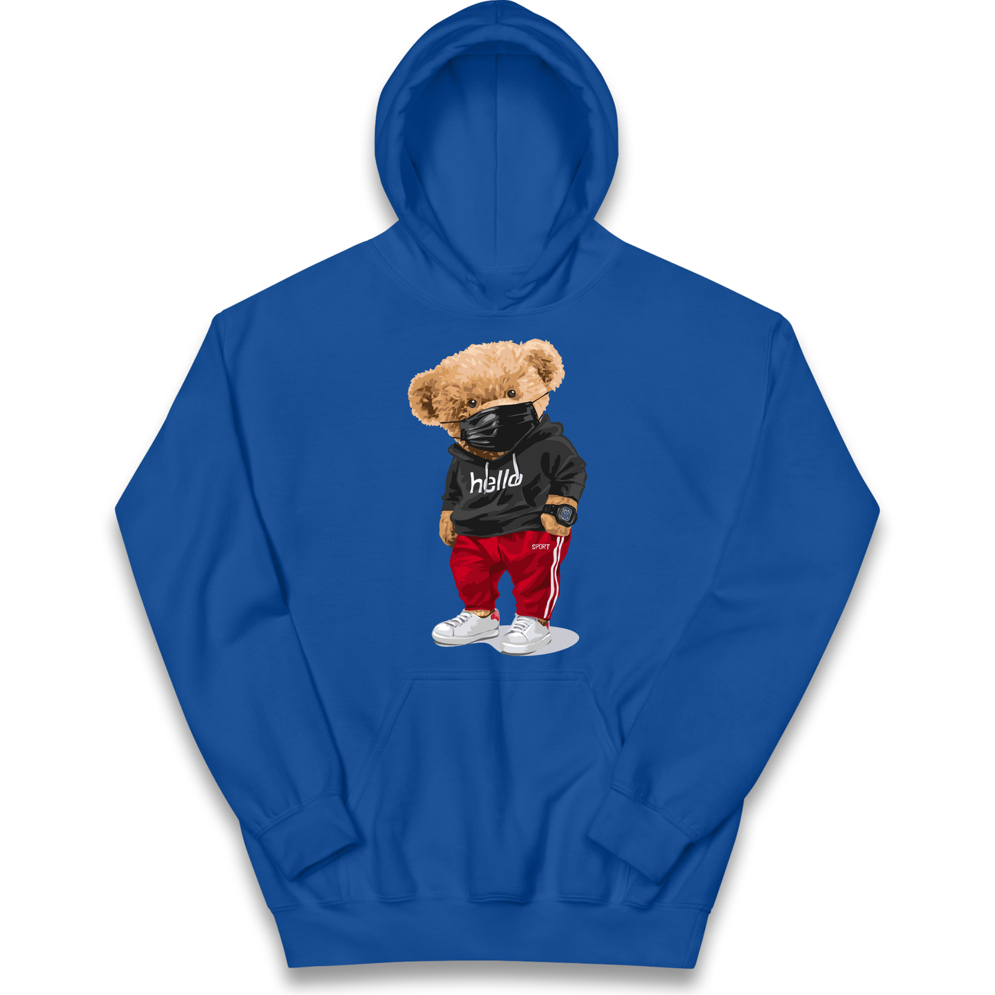 Teddy Bear Hello Streetwear kids hoodie
