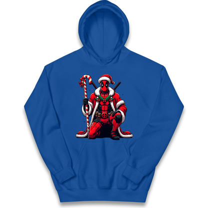 DeadPool Candy Cane Santa kids hoodie