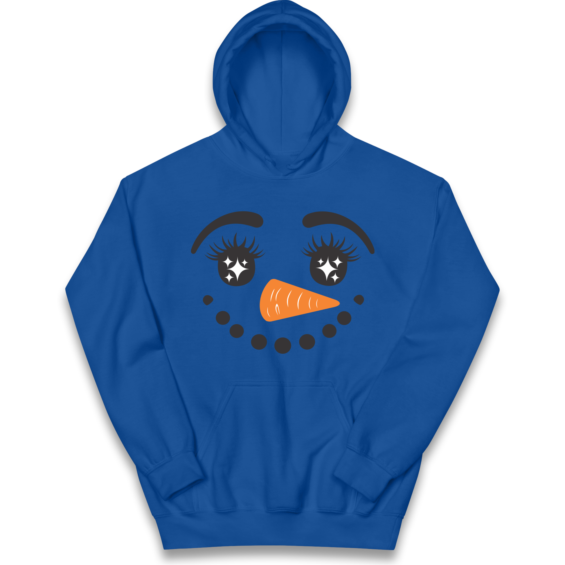 Snowman Face Christmas kids hoodie