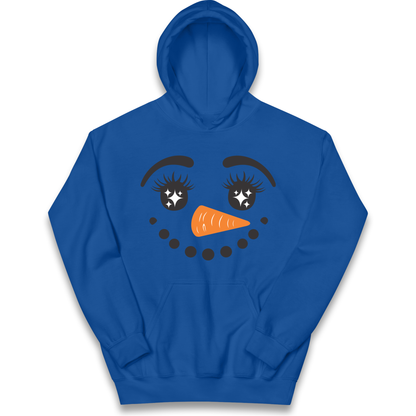 Snowman Face Christmas kids hoodie