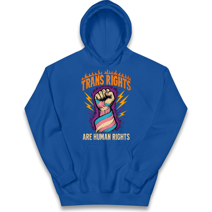 Trans Rights Are Human Rights kids hoodie