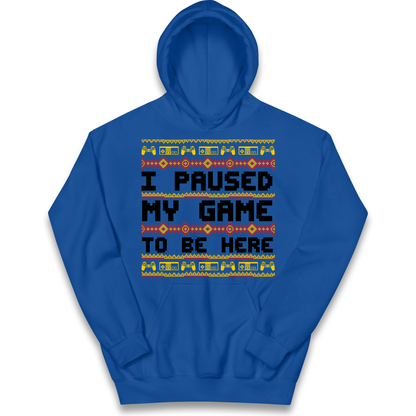 Paused My Game Kids Hoodie