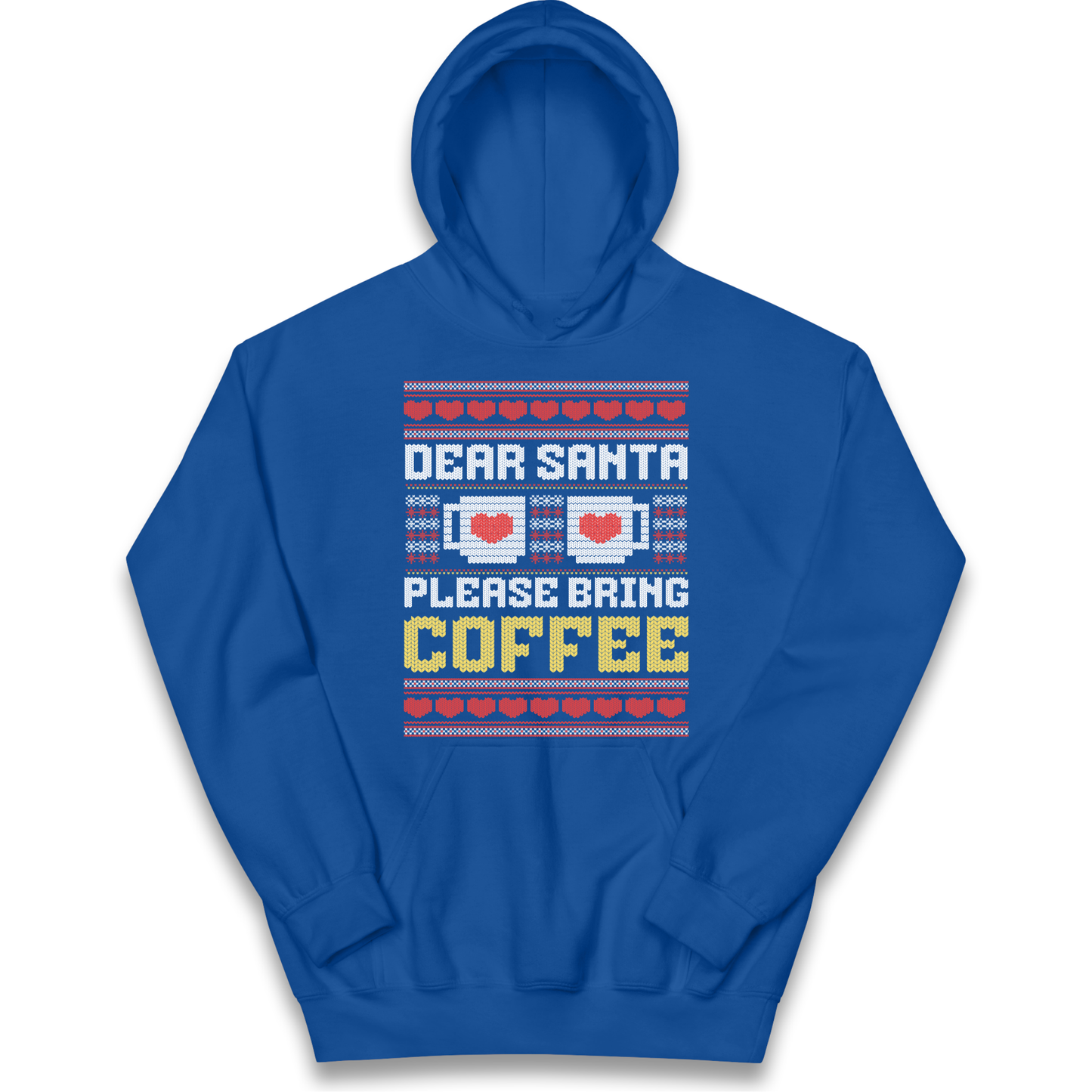 Dear Santa Please Bring Coffee kids hoodie