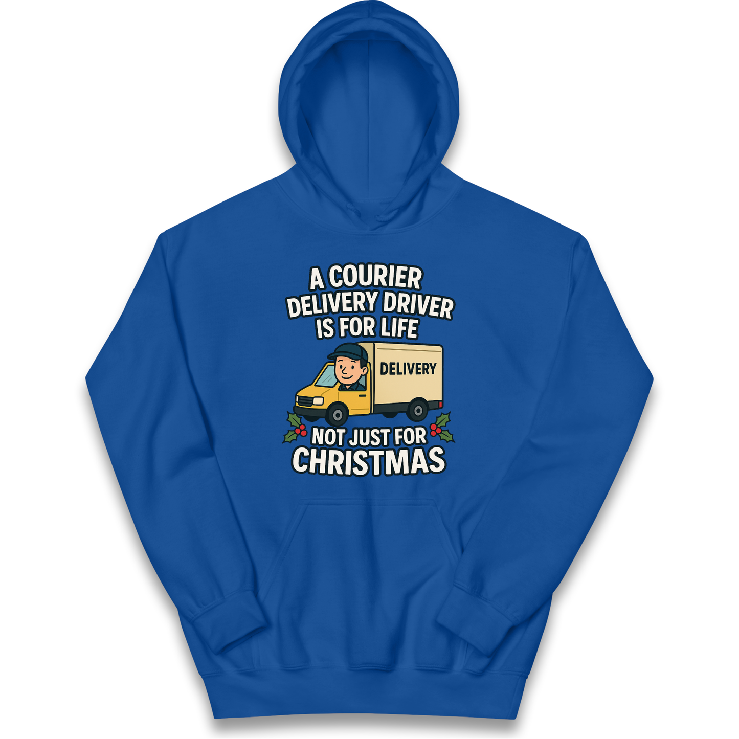 Courier Delivery Driver Christmas Kids Hoodie