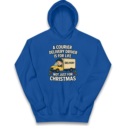 Courier Delivery Driver Christmas Kids Hoodie