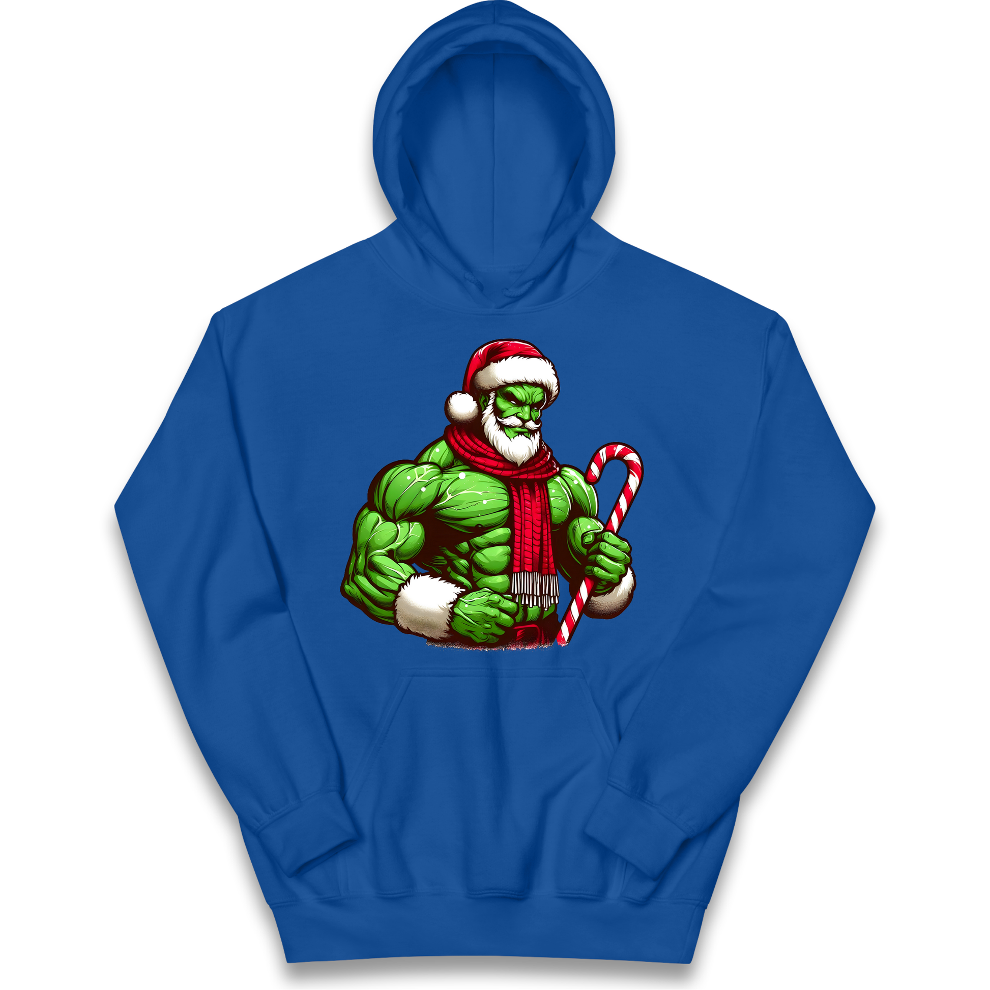 The Hulk Candy Cane Santa kids hoodie