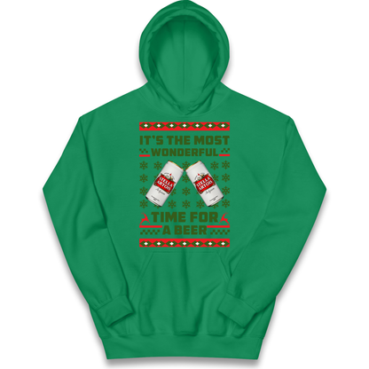 Its The Most Wonderful Time for A Beer Stella Christmas kids hoodie