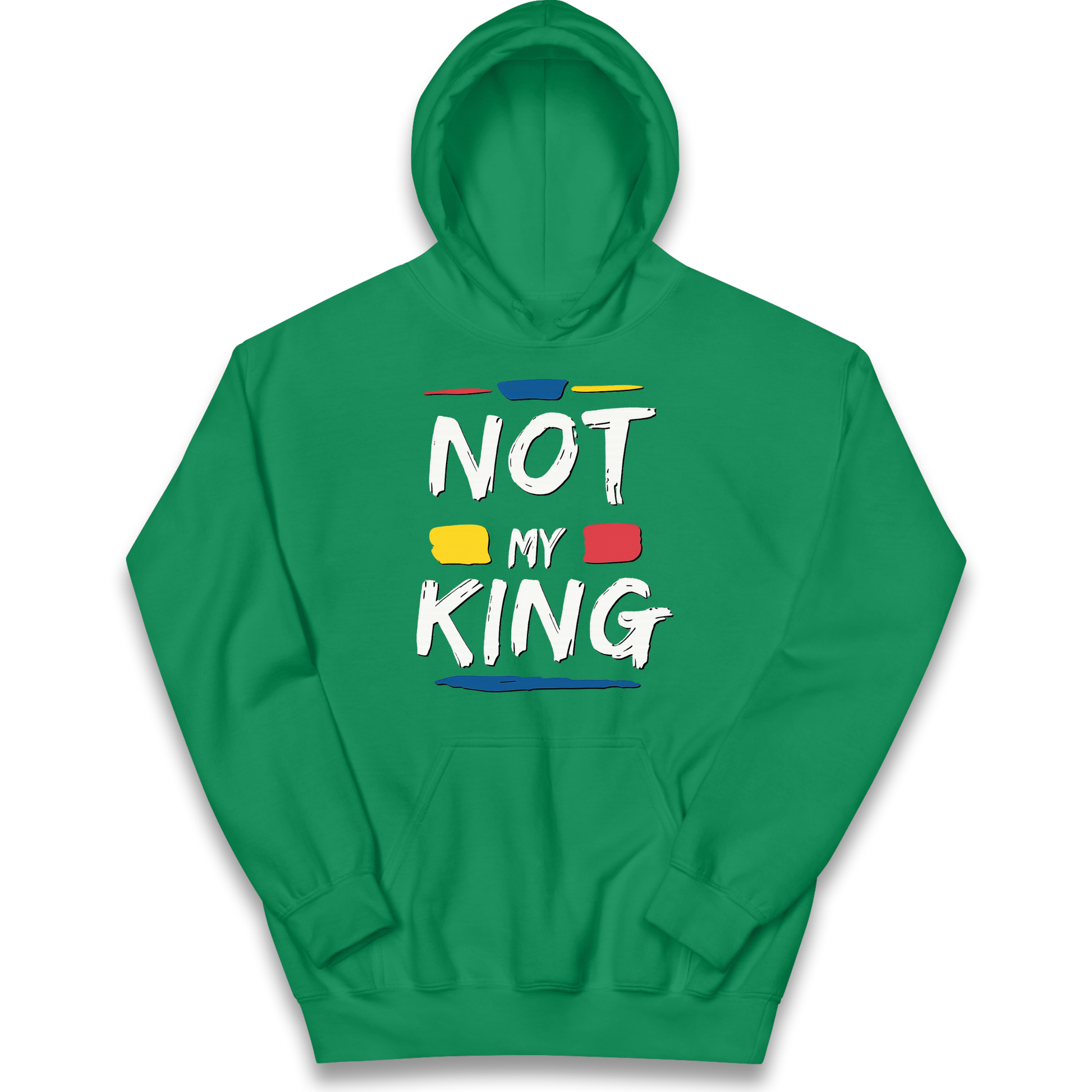 Not My King Slogan kids hoodie