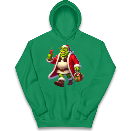 Shrek Santa Candle kids hoodie