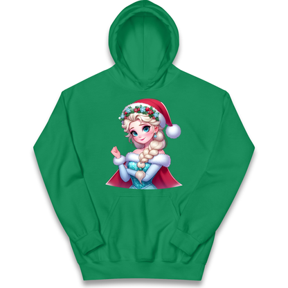 Elsa Frozen Santa kids hoodie