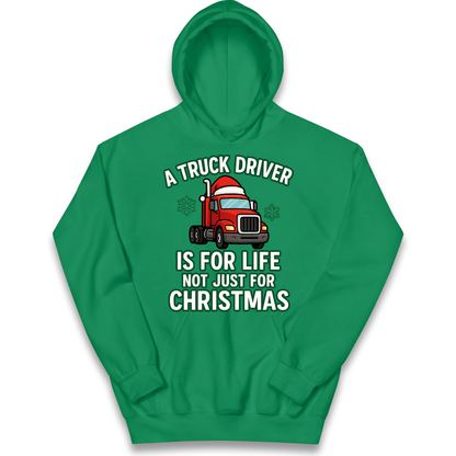 Truck Driver Christmas Kids Hoodie