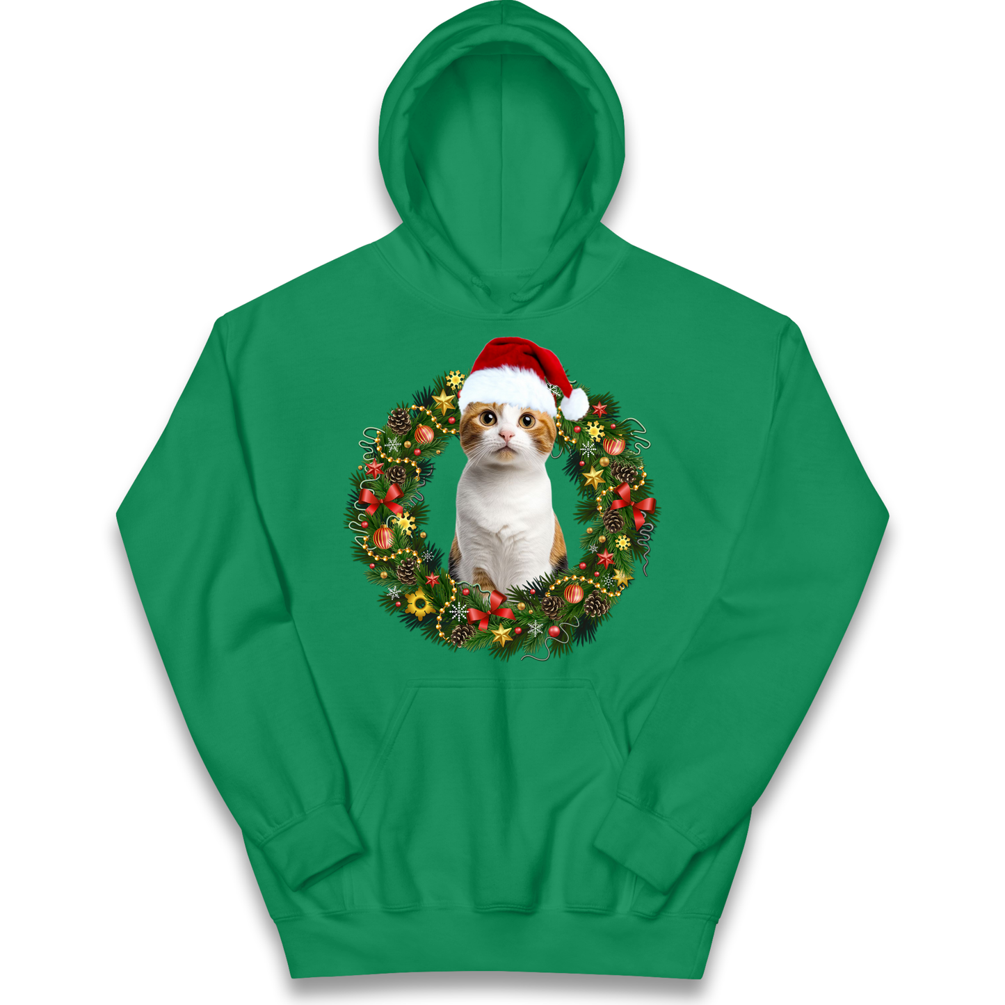 Cat Christmas kids hoodie