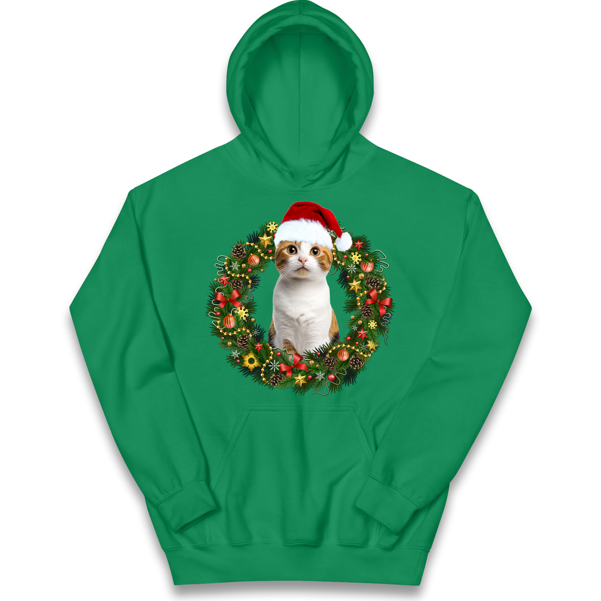 Cat Christmas kids hoodie