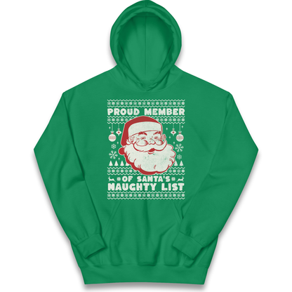 Proud Member Of Santas Naughty List Christmas kids hoodie
