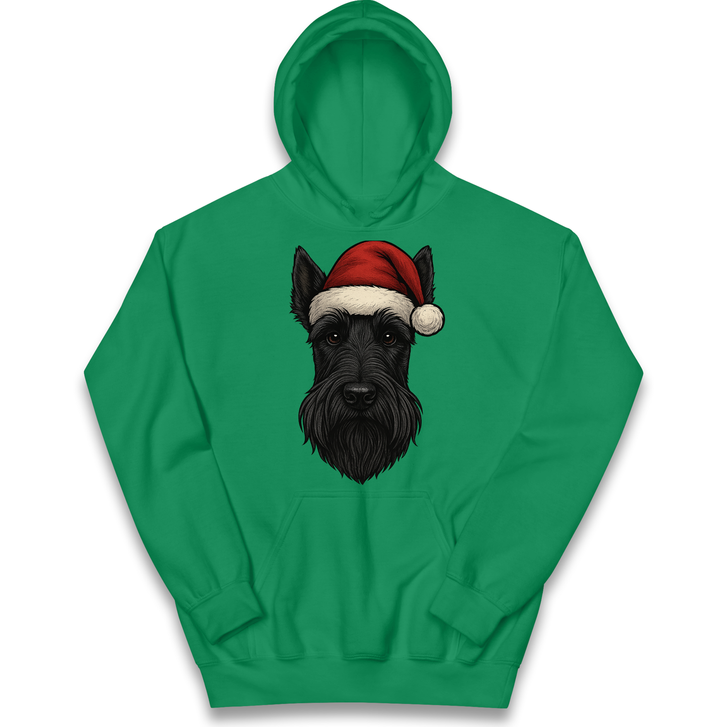 Scottish Terrier Face Christmas kids hoodie