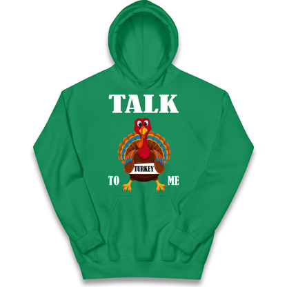 Talk Turkey To Me Christmas kids hoodie