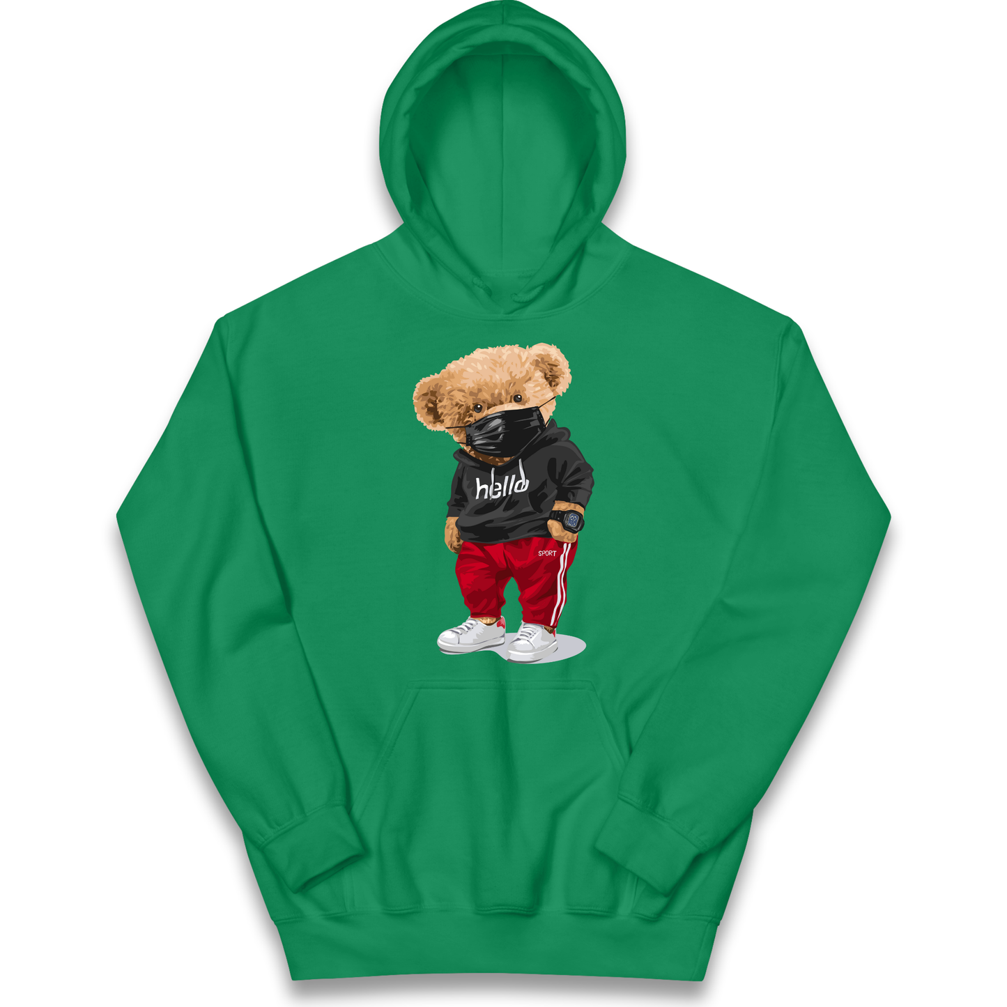 Teddy Bear Hello Streetwear kids hoodie
