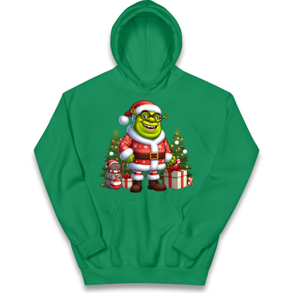 Shrek Santa Claus Presents kids hoodie