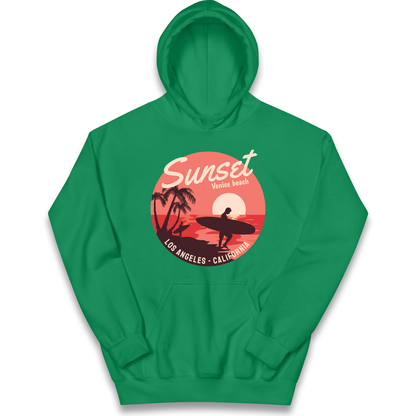 Sunset Venice Beach kids hoodie