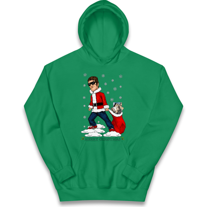 Liam Gallagher Christmas Santa kids hoodie