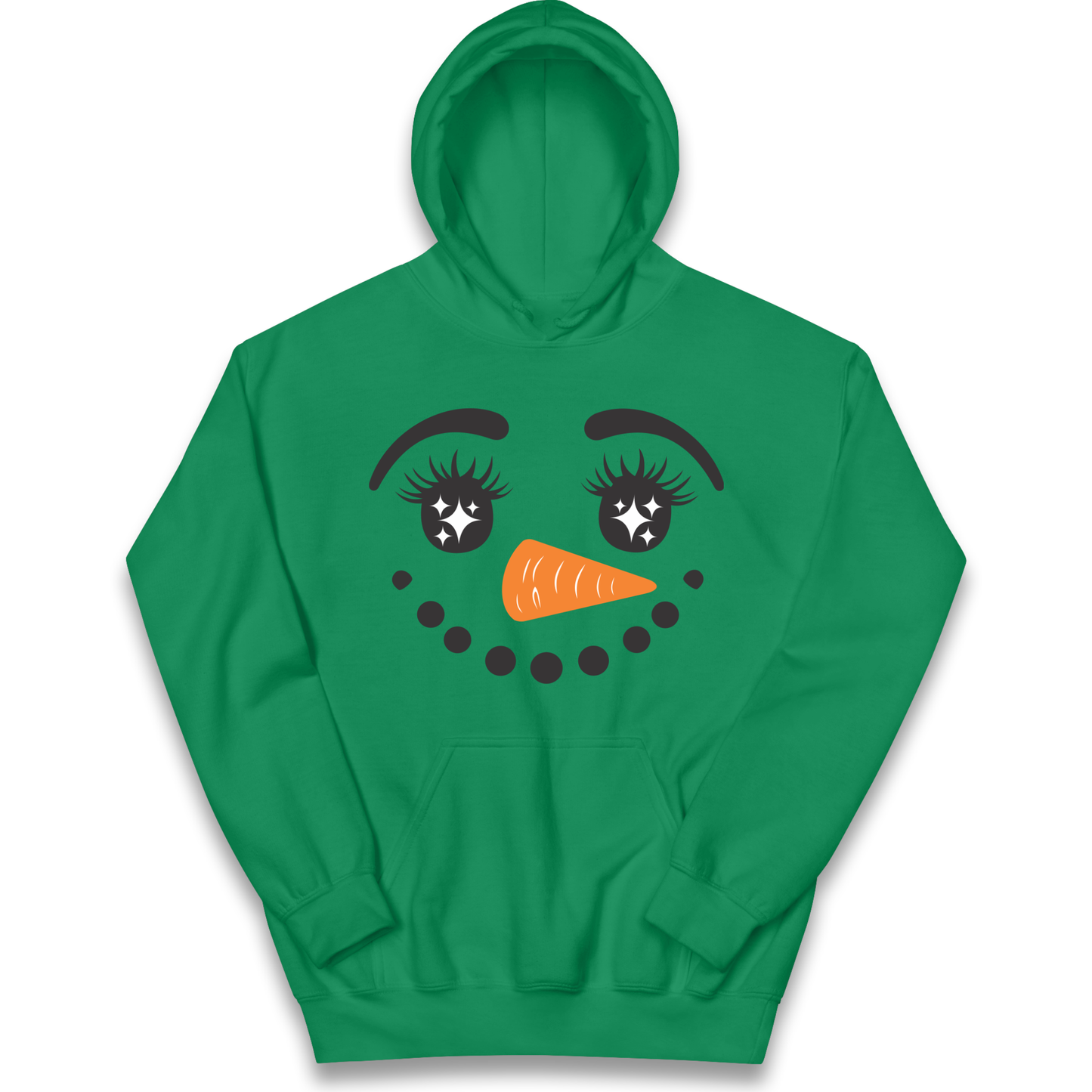 Snowman Face Christmas kids hoodie