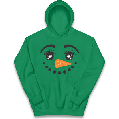 Snowman Face Christmas kids hoodie