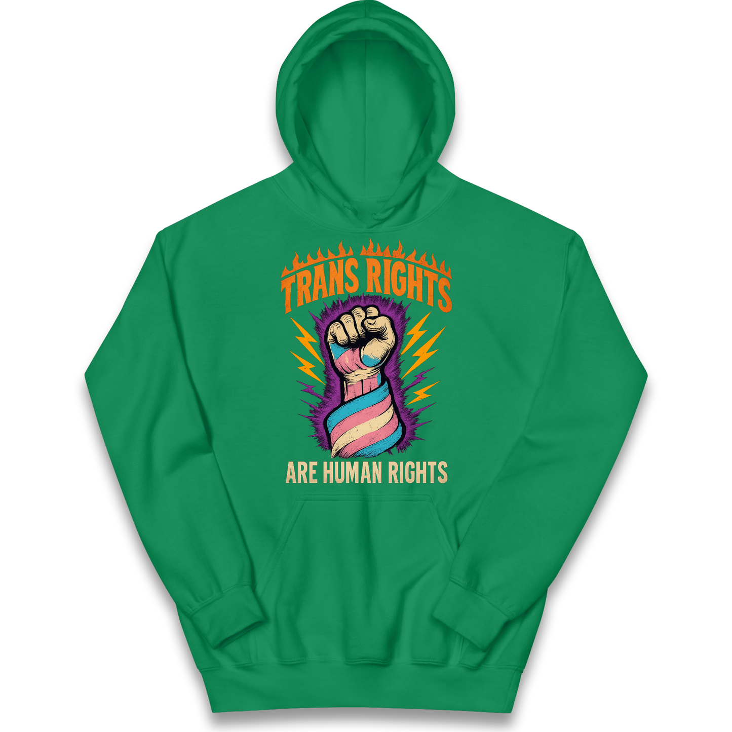 Trans Rights Are Human Rights kids hoodie