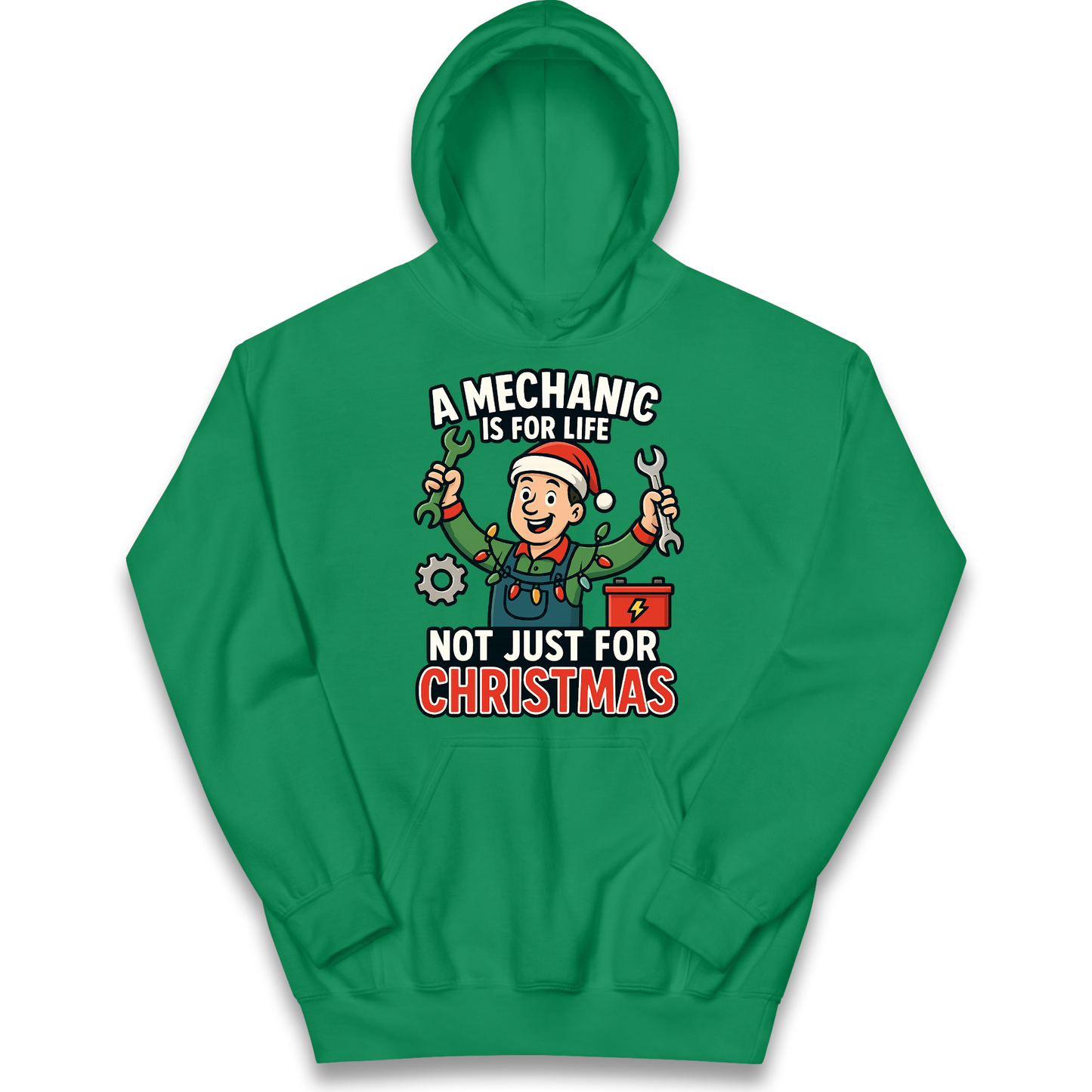 Mechanic Christmas Kids Hoodie
