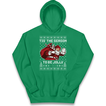 Tis The Season To Be Jolly Christmas kids hoodie
