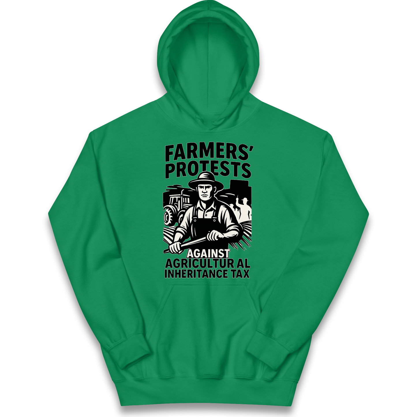 Farmers’ Protests Against Agricultural Inheritance Tax kids hoodie