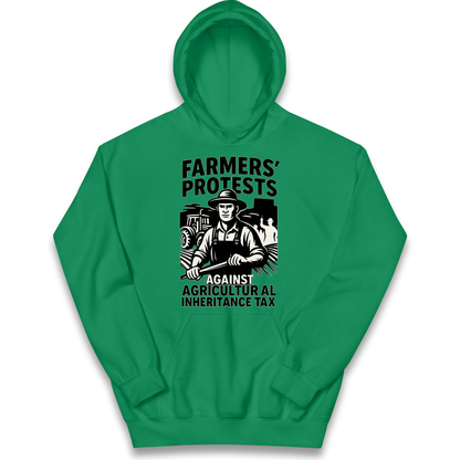 Farmers’ Protests Against Agricultural Inheritance Tax kids hoodie