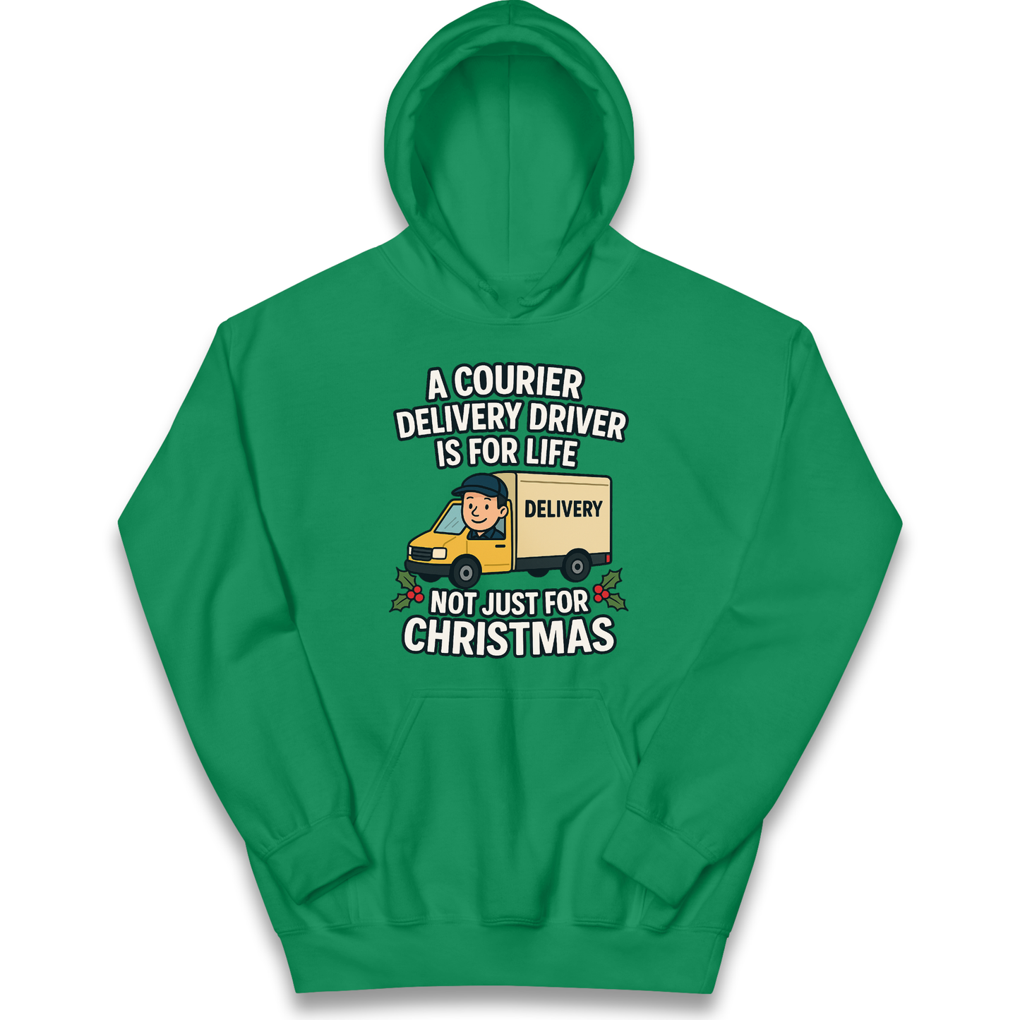 Courier Delivery Driver Christmas Kids Hoodie