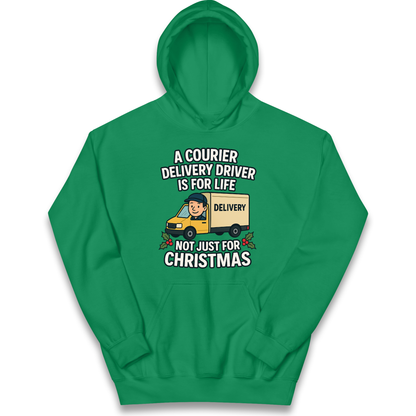 Courier Delivery Driver Christmas Kids Hoodie